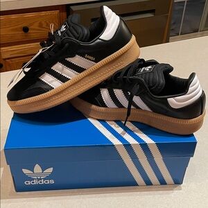 New. Adidas Black and White Samba Shoes Platform